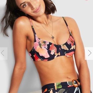 Seafolly - summer memoirs - underwire bralette - indigo floral us6